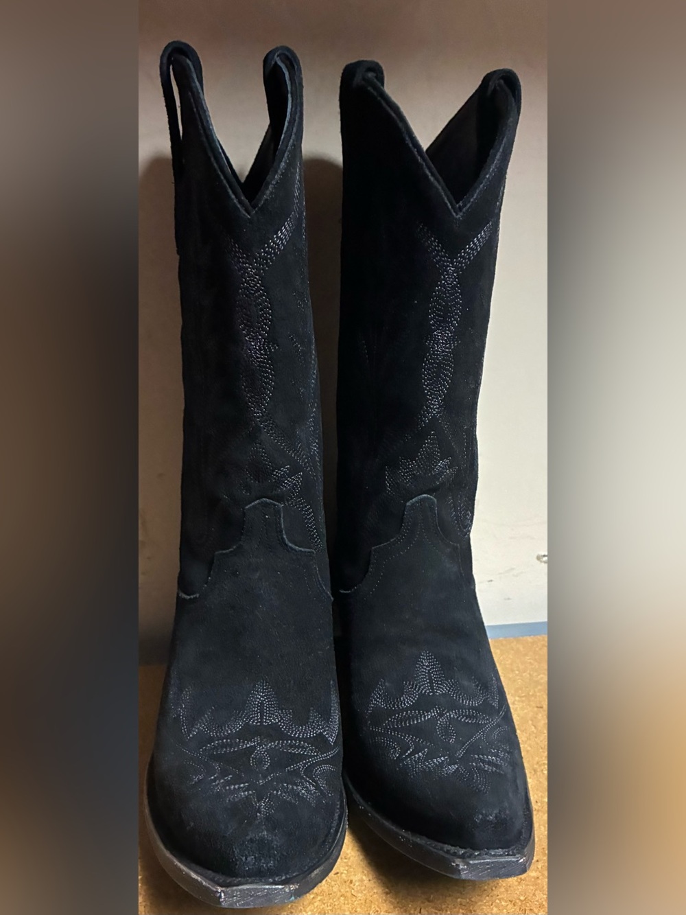 Lane Lexington Women’s Black Western Cowboy Boots Size 9 Snip Toe LB0488